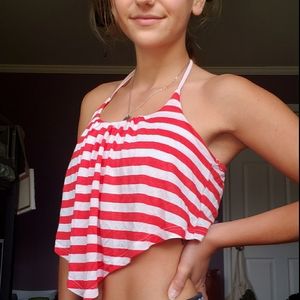 Striped Cropped Tank